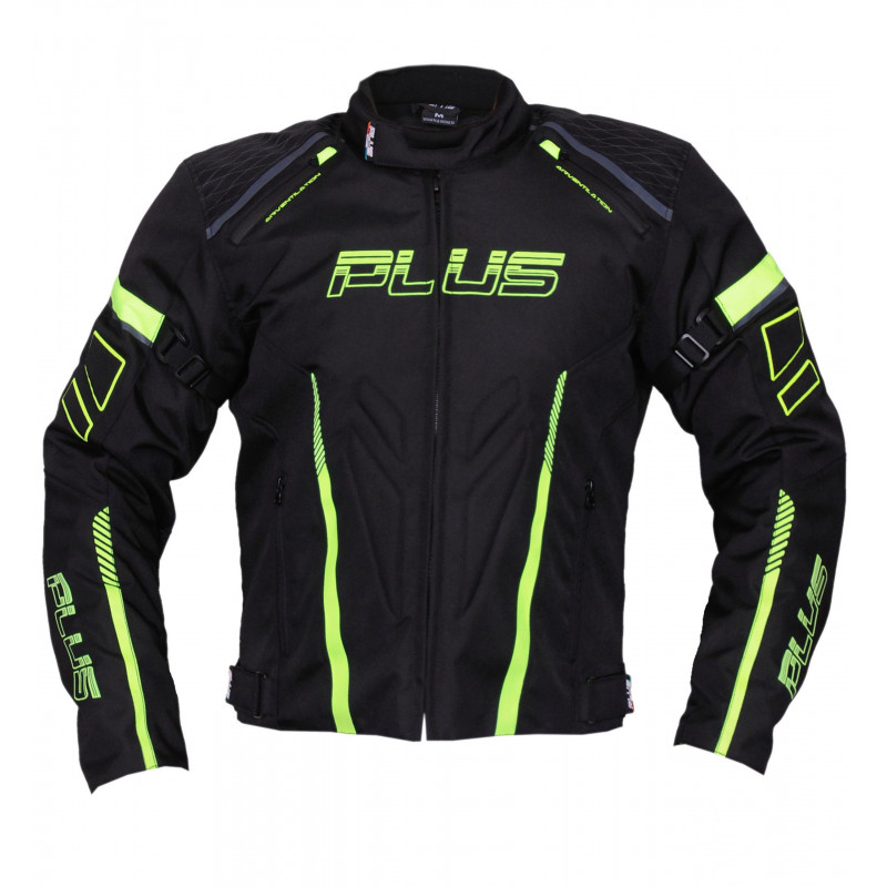Plus Racing Ray férfi motoros dzseki fekete-neon