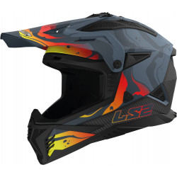 LS2 MX708 Fast II Wash motokrossz sisak szürke-narancssárga